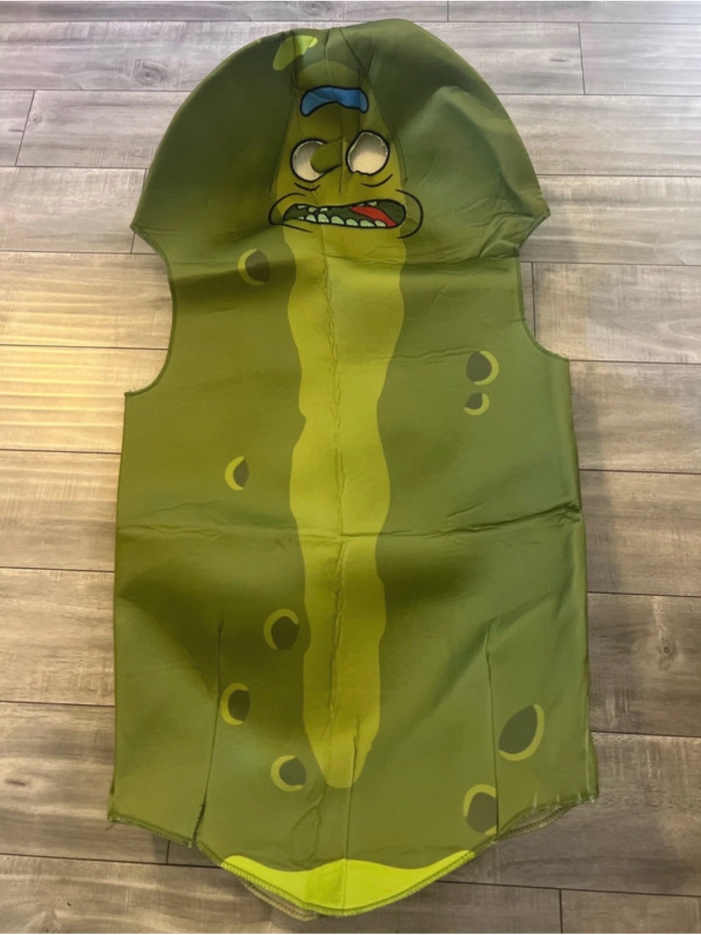 Men's Green Pickle Costume Tunic with Hood